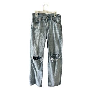 American Eagle Distressed Jeans Size 00 | Light Bleach Dye | Ripped Knees